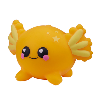 Игрушка-антистресс Smooshzees Luvzees Аксолотль Сонни коллекционная желтая (8227) - Pampik - 2
