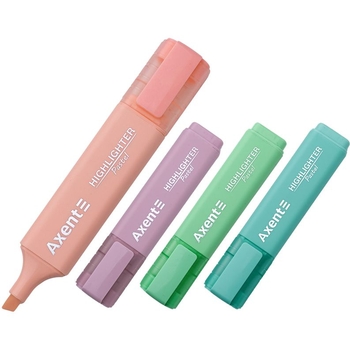 Набір маркерів Axent Highlighter 1-5 мм 4 шт. пастель (2537-80-A) - Pampik - 2