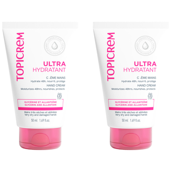 Набір: Ультразволожувальний крем для рук Topicrem Ultra-Moisturizing Hand Cream 50 мл 2 шт. - Pampik