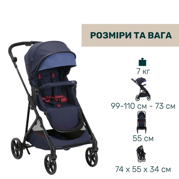 Коляска 2 в 1 Chicco Seety синя (87097.79.01) - Pampik - 6