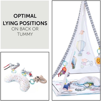 Багатофункціональний ігровий килимок Hauck 1st Tent White - Pampik - 5