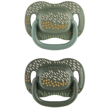Пустышка силиконовая Canpol babies Mountains симметричная, 6-18 месяцев, 2 шт., зеленый (34/931_gre) - Pampik