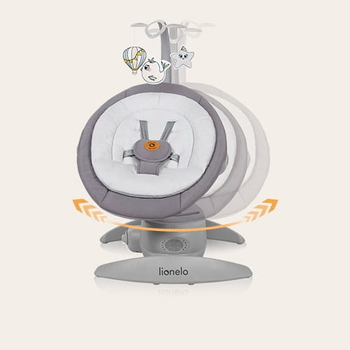 Крісло-гойдалка Lionelo Mell Grey Stone, сірий - Pampik - 10