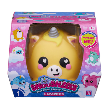 Игрушка-антистресс Smooshzees Luvzees Единорог Фандер коллекционная желтая (8231) - Pampik - 4