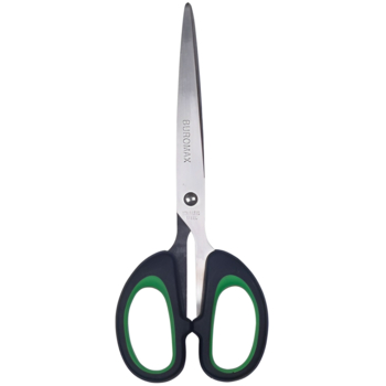 Ножицi офiснi Buromax Jobmax чорні з зеленими вставками 207 мм (BM.4534-04) - Pampik