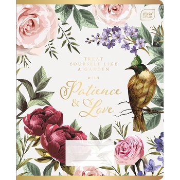 Набір зошитів учнівських Interdruk Premium Botanique 24 А5 в клітинку 48 аркушів 4 шт. (354242-4) - Pampik - 2