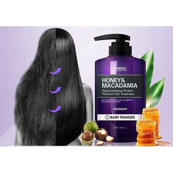 Кондиционер для волос Kundal Honey & Macadamia Protein Treatment Baby Powder с ароматом детской присыпки 500 мл - Pampik - 5