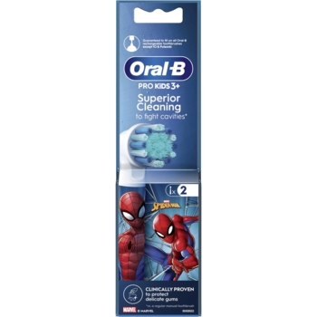 Змінні насадки до електричної зубної щітки Oral-B Pro Kids 3+ Spiderman EB10S, 2 шт. - Pampik