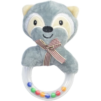 Мягкая игрушка-погремушка Lindo Енот (F 1020) - Pampik