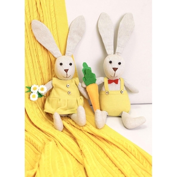 Іграшка-стопер Прованс Заєць Джонсон декоративна 50 см (33502) - Pampik - 5