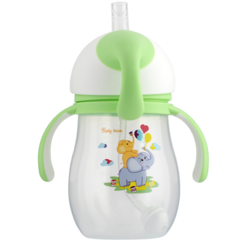 Поїльник з силіконовою трубочкою та ручками Baby Team Слоник, 320 мл (5009) - Pampik