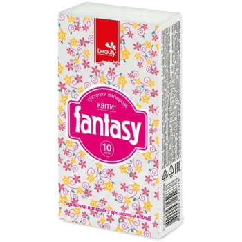 Носовички Fantasy квіти 3 шари - Pampik