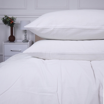 Простыня MirSon Вареный хлопок 40-0014 "Meredith" 110х160 см молочная (2200009013614) - Pampik - 5