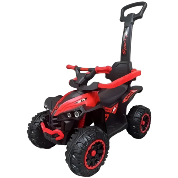 Машинка-каталка зі штовхачем Bambi M 5782EL-3 червона (35406) - Pampik