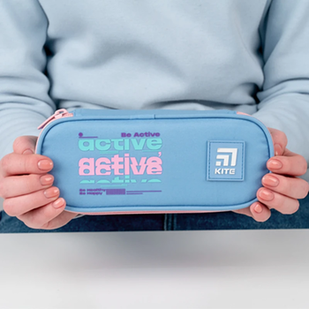 Пенал мягкий Kite 22x9.5x6 см голубой (K24-599-11) - Pampik - 5