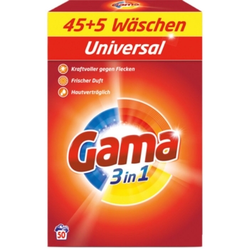 Пральний порошок Gama 3 в 1 Універсальний, 3 кг - Pampik