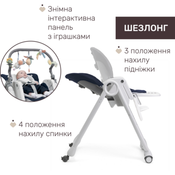 Стульчик для кормления Chicco Polly Magic Relax синий (79502.64.00) - Pampik - 3