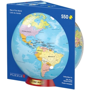 Пазл EuroGraphics Мапа світу, подарункова коробка, 550 елементів (8551-5863) - Pampik