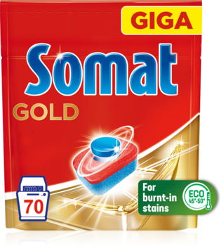 Таблетки для посудомийної машини Somat Gold, 70 шт. - Pampik