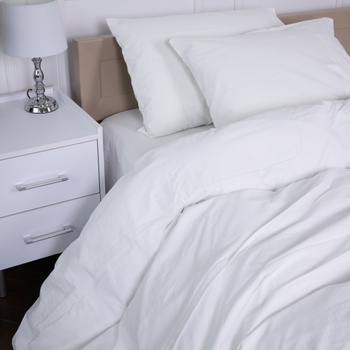 Простыня MirSon на резинке 40-0014 "Meredith" 70*140 см молочная (2200009013652) - Pampik - 3