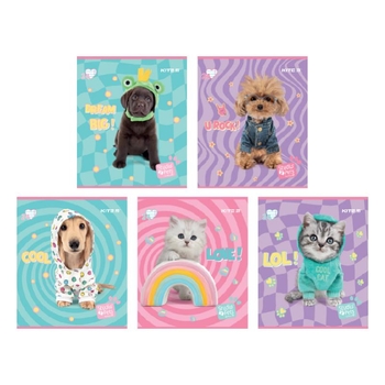 Набор тетрадей Kite Studio Pets А5 в линейку 24 листа 20 шт. (SP24-239) - Pampik