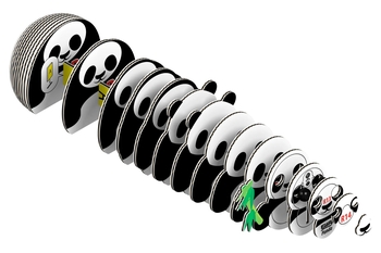 Збірна 3Д модель Eugy Зоопарк Панда (XEG-013) - Pampik - 2