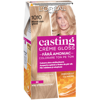 Крем-фарба для волосся без аміаку L'Oreal Paris Casting Creme Gloss 1010 Світло-світло-русявий попелястий 120 мл - Pampik