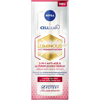 Антивозрастная сыворотка Nivea Cellular Luminous 630 2 в 1 против морщин и пигментации 30 мл - Pampik - 3