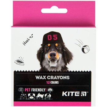 Крейда воскова Kite Dogs 12 кольорів (K22-070) - Pampik