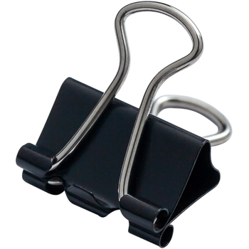 Біндер Buromax 15 мм 12 шт. чорний (BM.5306) - Pampik