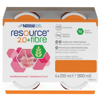 Ентеральне харчування Nestle Health Science Resource 2.0+Fibre зі смаком полуниці, 4 шт. по 200 мл - Pampik - 8