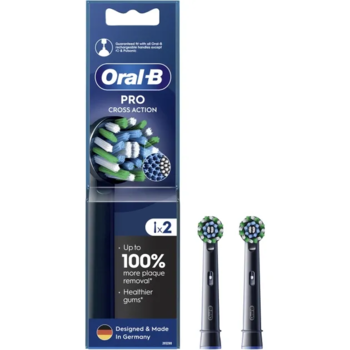 Насадки для електричної зубної щітки Oral-B Pro Cross Action, 2 шт., чорний - Pampik
