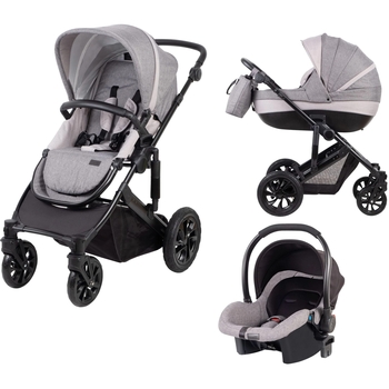 Коляска для дитини універсальна 3 в 1 FreeON Comfort grey (80869) - Pampik