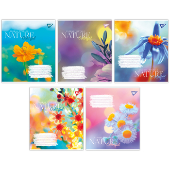 Набір зошитів Yes Nature colorful А5, в лінійку, 60 аркушів, 10 шт. (767160) - Pampik