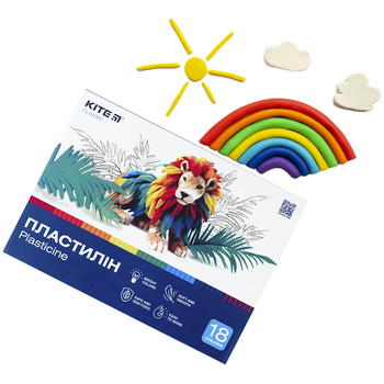 Пластилин восковой Kite Classic 18 цветов 360 г (K-085) - Pampik - 5
