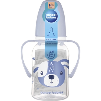 Пляшечка Canpol Babies Cute Animals, 120 мл. (11/823_blu) - Pampik - 3