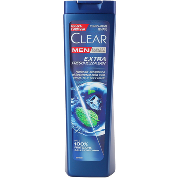 Шампунь проти лупи Clear Men Extra Freschezza Екстра свіжість 24 години 225 мл - Pampik