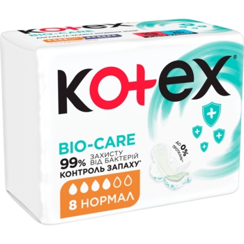Гігієнічні прокладки Kotex Bio Care Normal, 8 шт. - Pampik - 2