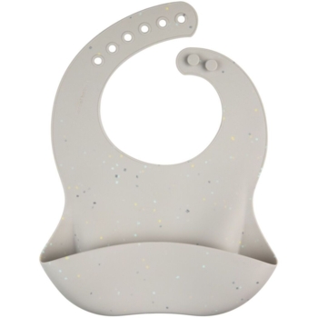 Слинявчик силіконовий Canpol Babies з кишенькою (51/029_grey) - Pampik