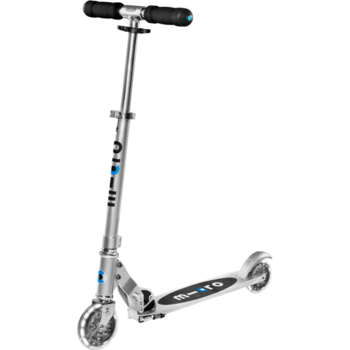 Самокат Micro Sprite Led серебристый (SA0216) - Pampik