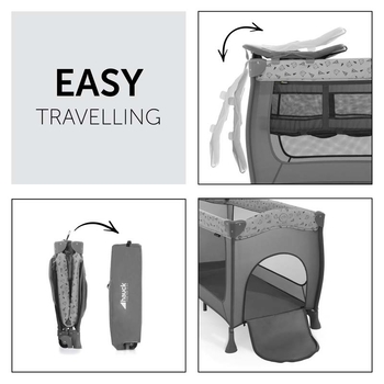 Детский манеж Hauck Sleep N Play Nordic Grey - Pampik - 7