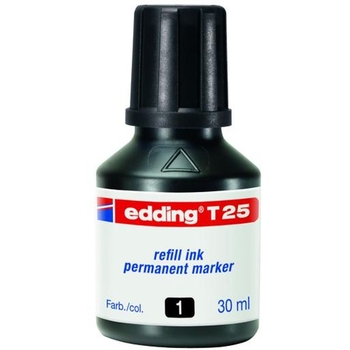 Чернила для заправки Edding Permanent e-T25 черные (e-T25/01) - Pampik