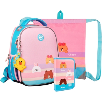 Рюкзак Yes H-100 Collection Line Friends с пеналом и сумкой (559801) - Pampik