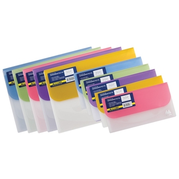 Папка-конверт на липучке Buromax А4 Travel 4 отделения в ассортименте (BM.3707-99) - Pampik