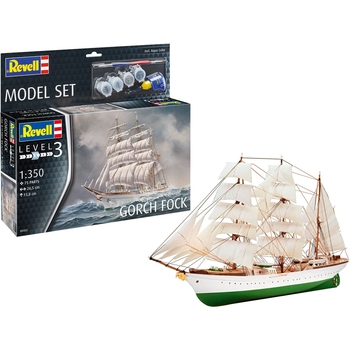 Сборная модель Revell Корабль Gorch Fock уровень 3, масштаб 1:350, 75 деталей (RVL-65432) - Pampik - 3