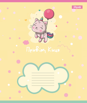 Набір зошитів 1 Вересня Привіт Киця А5, в лінійку, 12 аркушів, 25 шт. (766946) - Pampik - 5