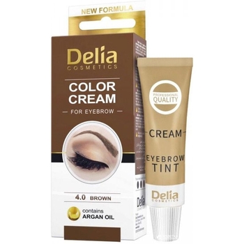 Крем-фарба для брів Delia Cosmetics відтінок 4.0 коричнева 15 мл - Pampik