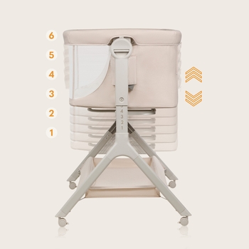 Ліжечко приставне Lionelo Leonie Plus Beige Sand, бежевий - Pampik - 7