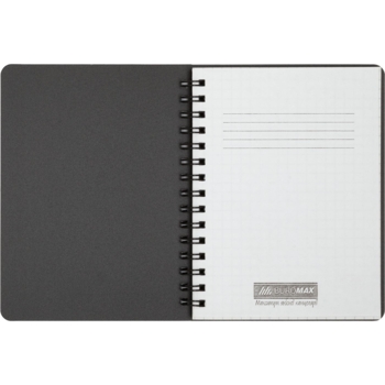 Книга записная Buromax Office в клеточку, А6, спираль, темно-коричневая, 96 листов (BM.24651150-19) - Pampik - 2