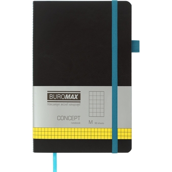 Книга записная Buromax Concept в клеточку 195х125 мм салатовая 96 листов (BM.291162-15) - Pampik